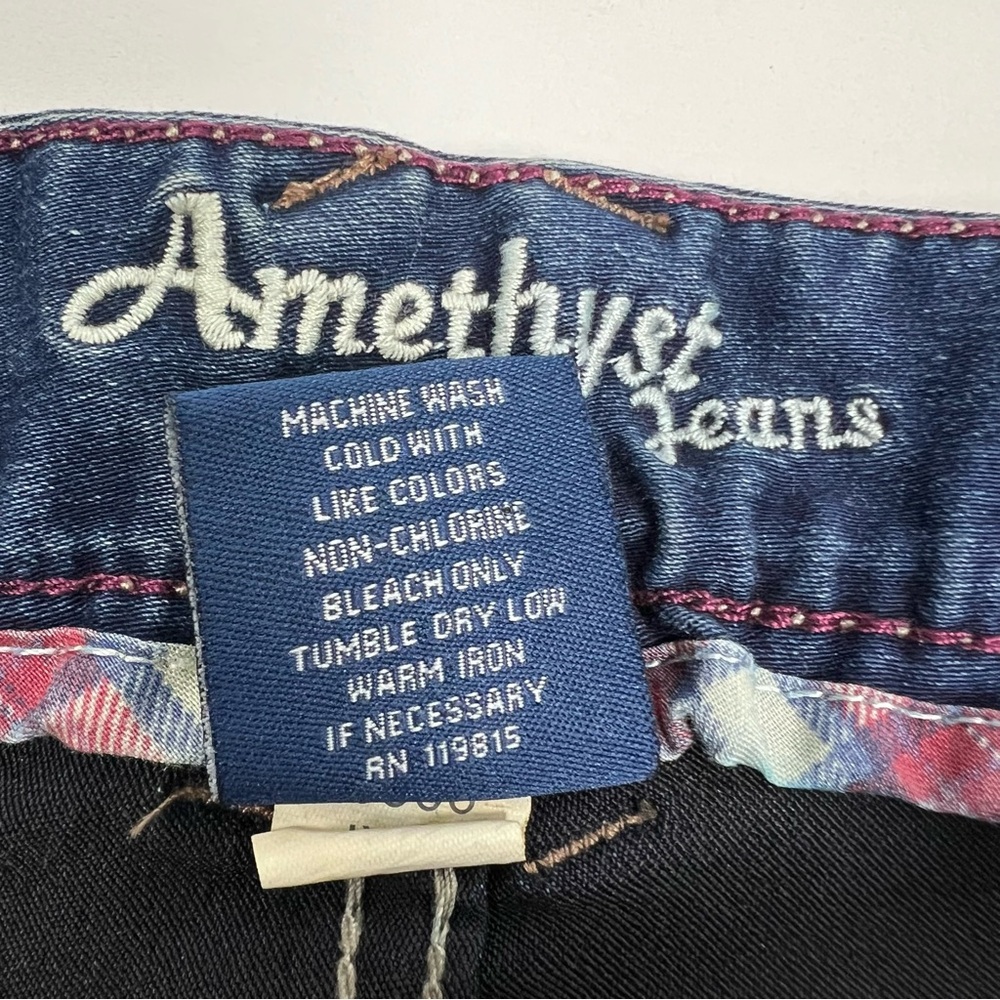 Amethyst Jeans NWT Baby Boot Cut Low Rise Dark Wash Size 5 - Picture 5 of 9